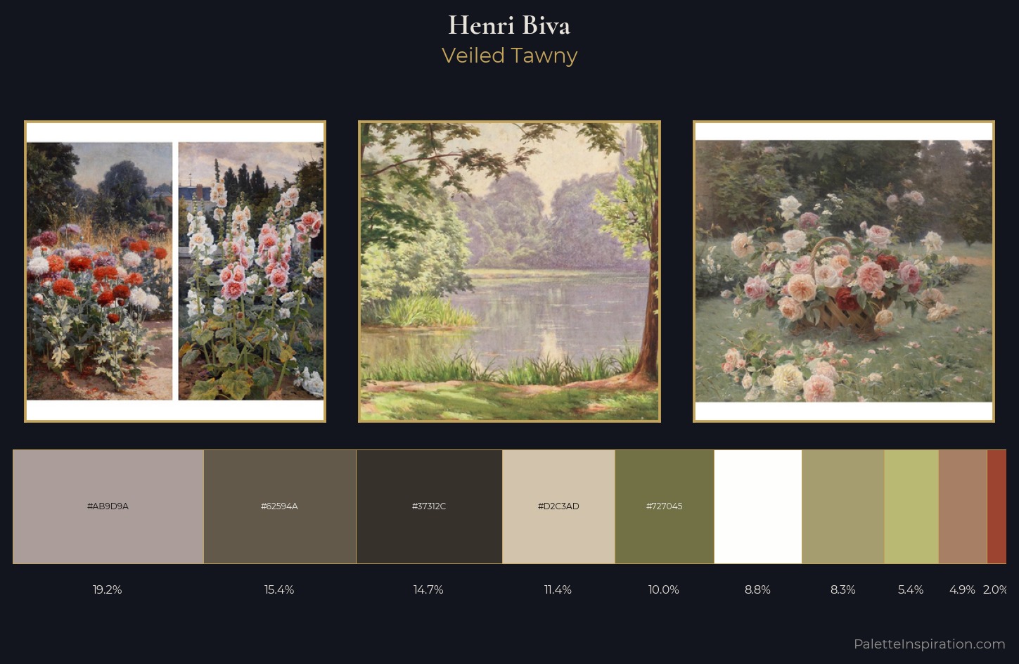 Henri Biva Palette 1 — Veiled Tawny