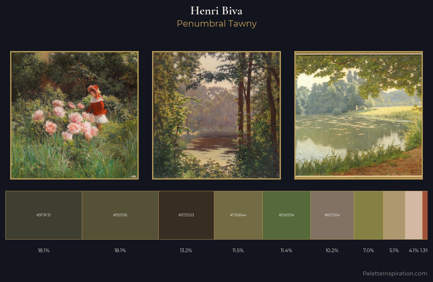 Henri Biva Palette 4 — Penumbral Tawny