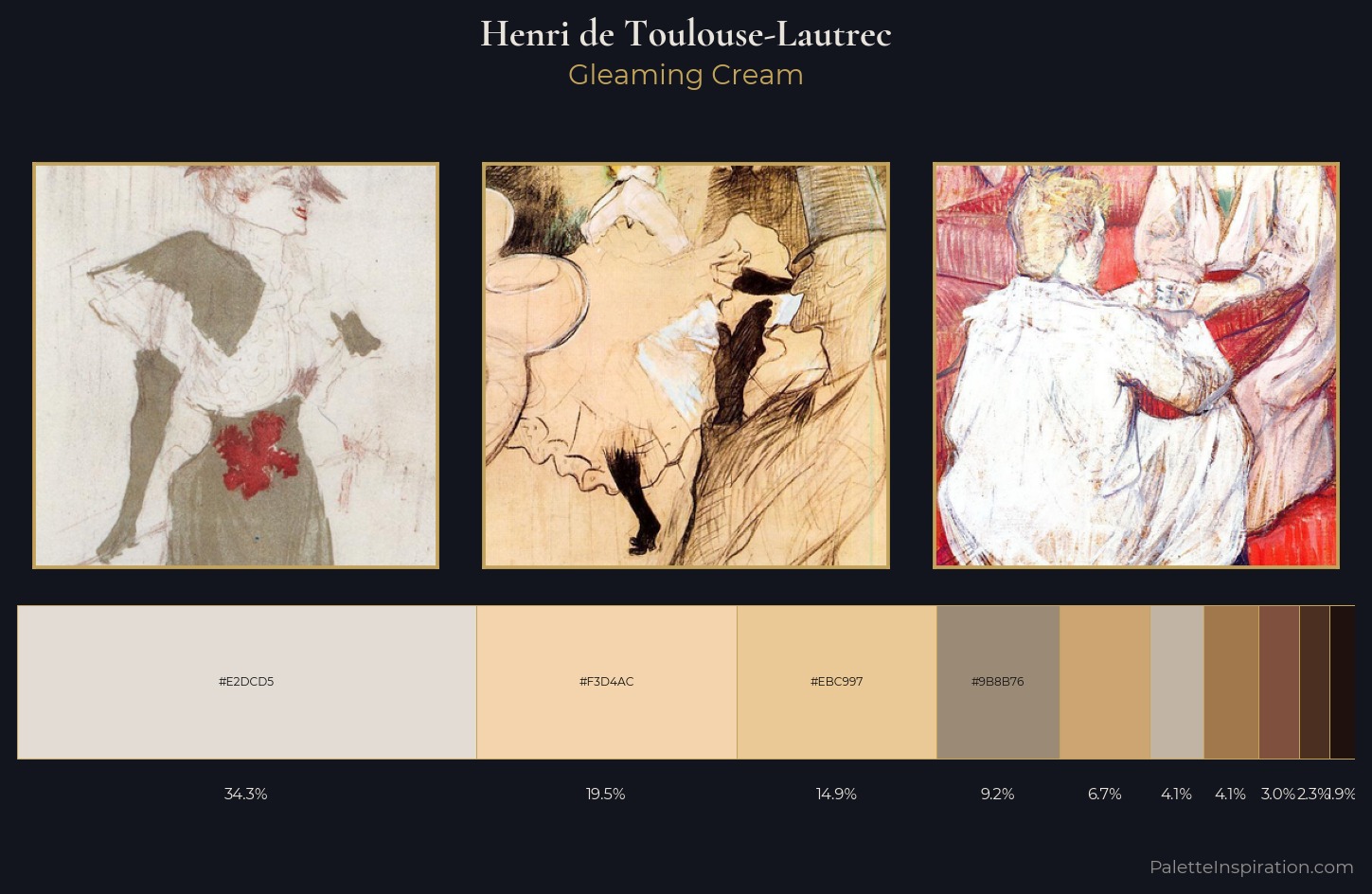 Henri de Toulouse-Lautrec Palette 3 — Gleaming Cream