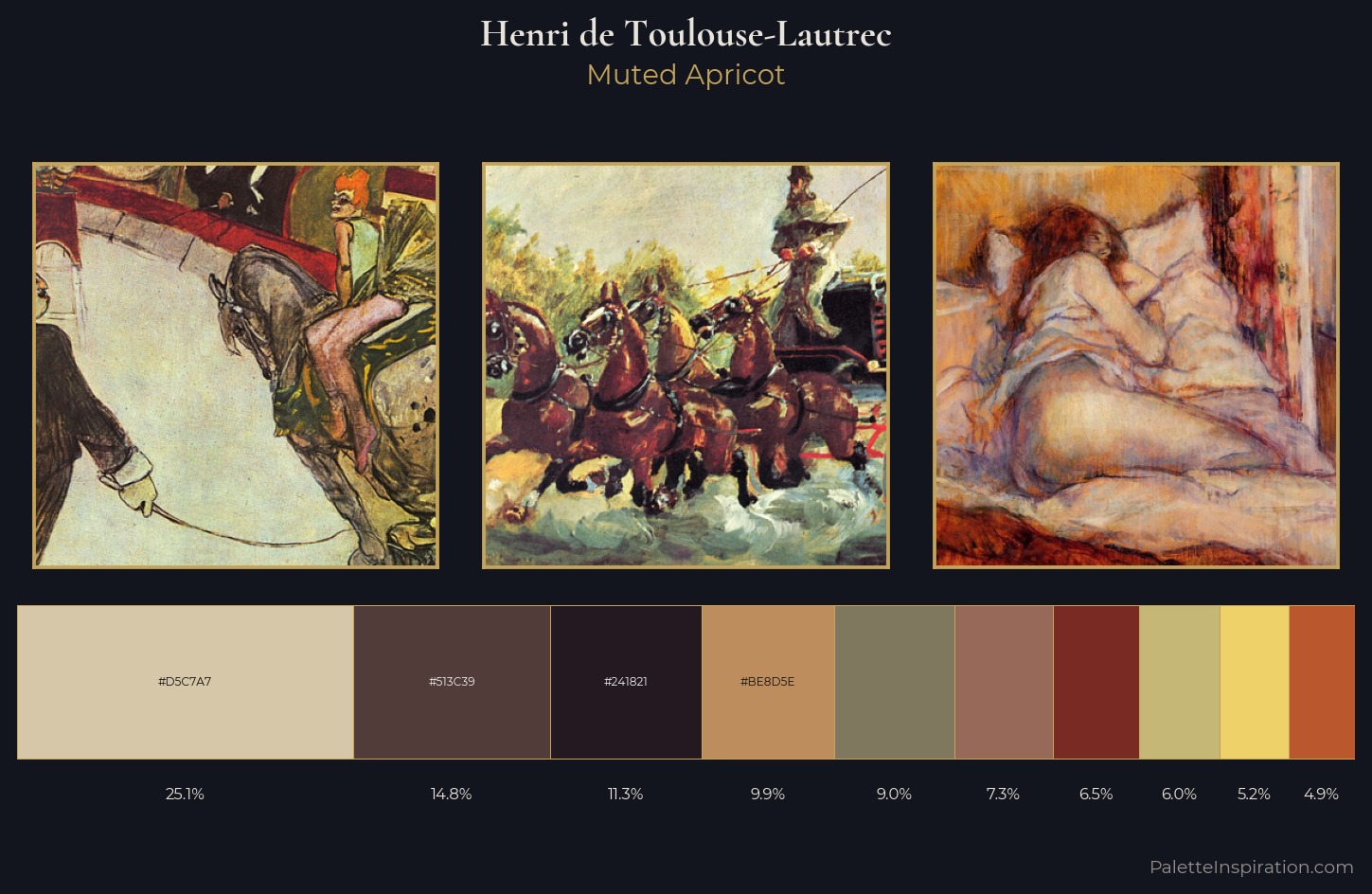 Henri de Toulouse-Lautrec Palette 10 — Muted Apricot