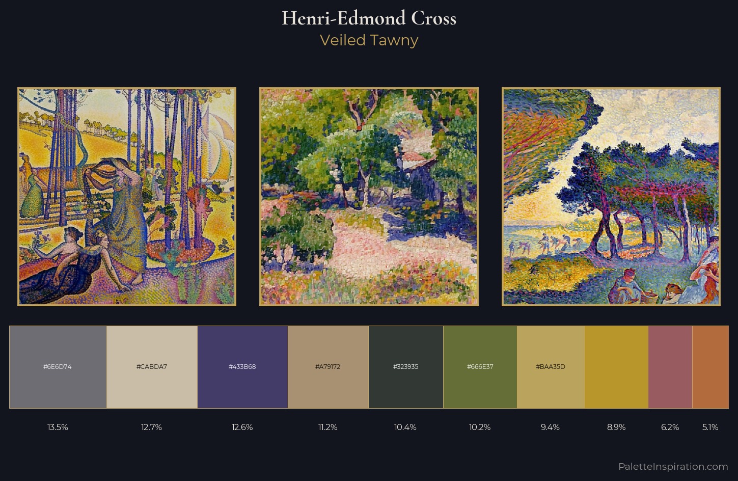 Henri-Edmond Cross Palette 10 — Veiled Tawny