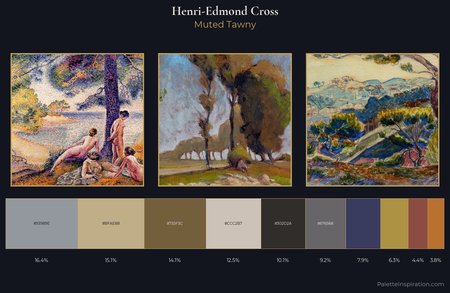 Henri-Edmond Cross Palette 11 — Muted Tawny