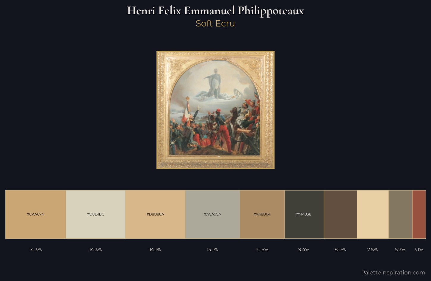 Henri Felix Emmanuel Philippoteaux Palette 1 — Soft Ecru