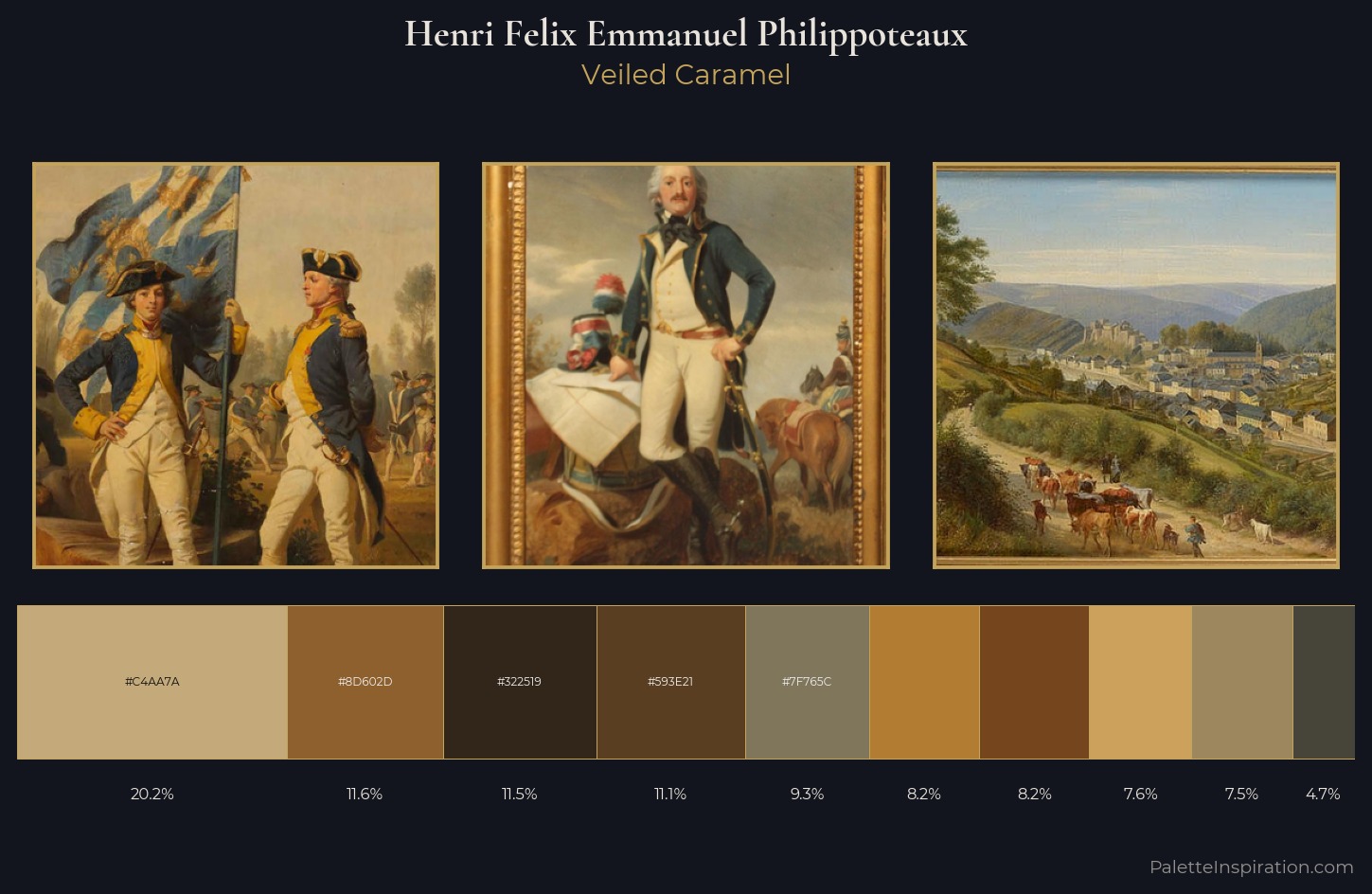 Henri Felix Emmanuel Philippoteaux Palette 4 — Veiled Caramel