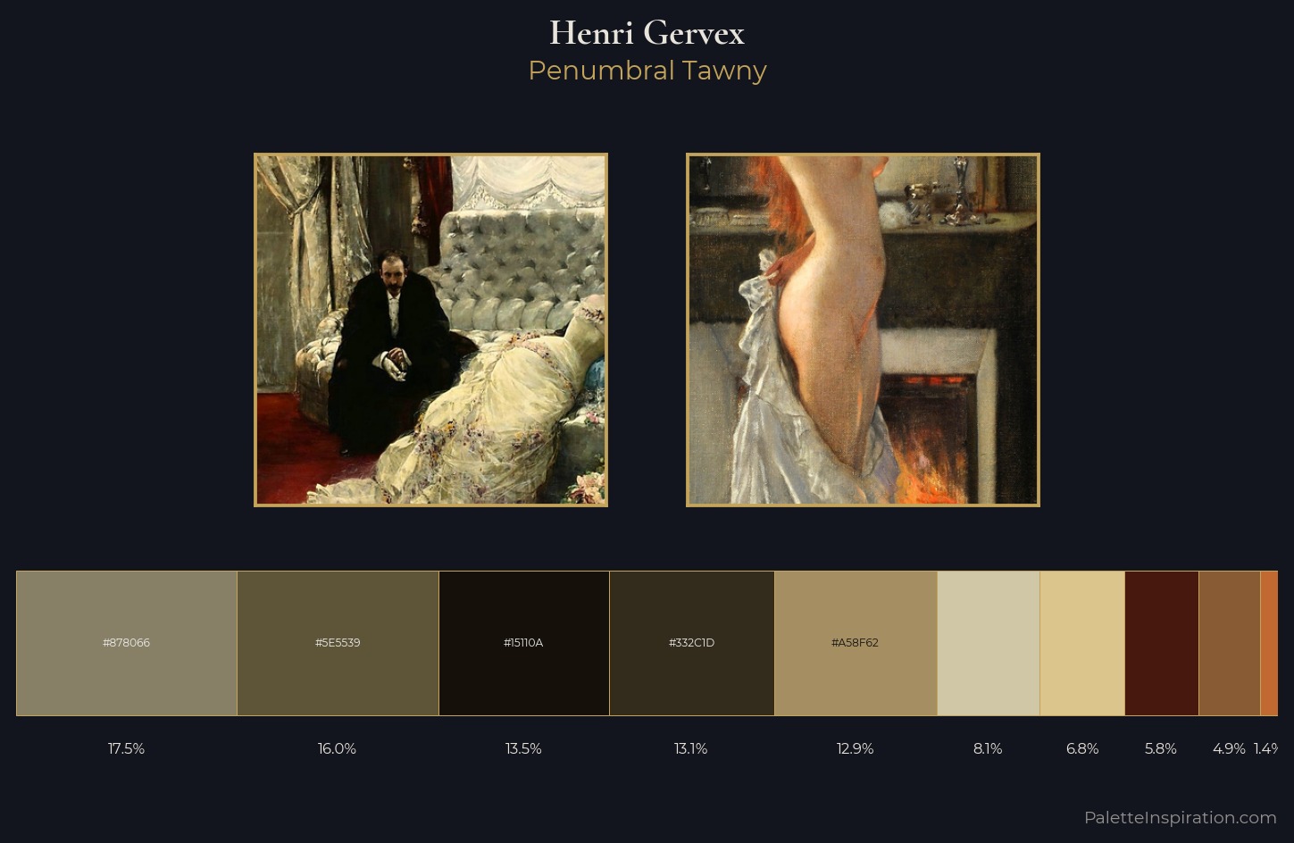 Henri Gervex Palette 3 — Penumbral Tawny