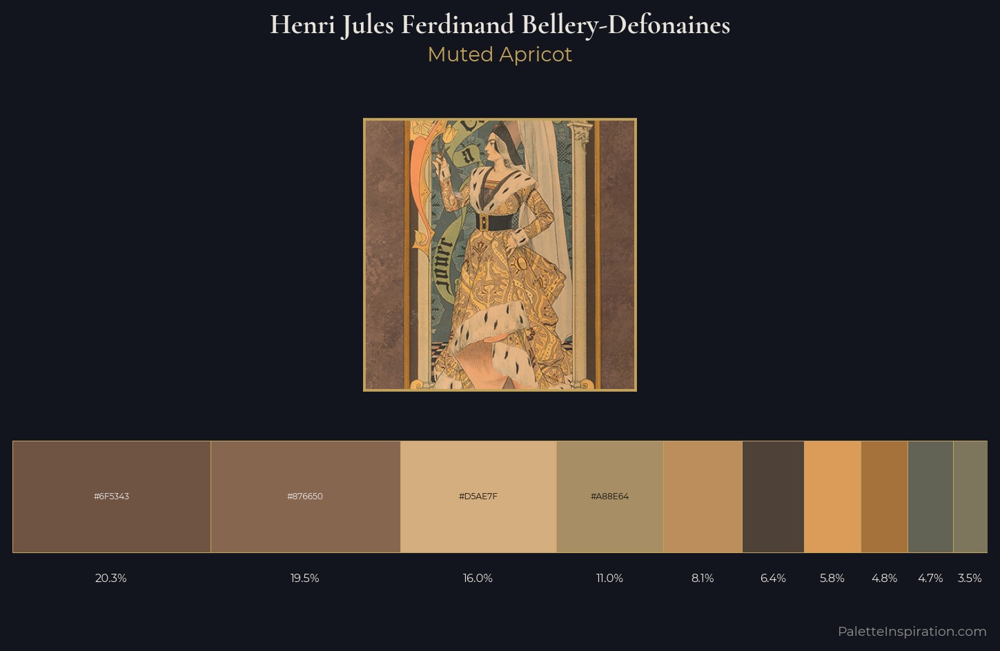 Henri Jules Ferdinand Bellery-Defonaines Palette 2 — Muted Apricot