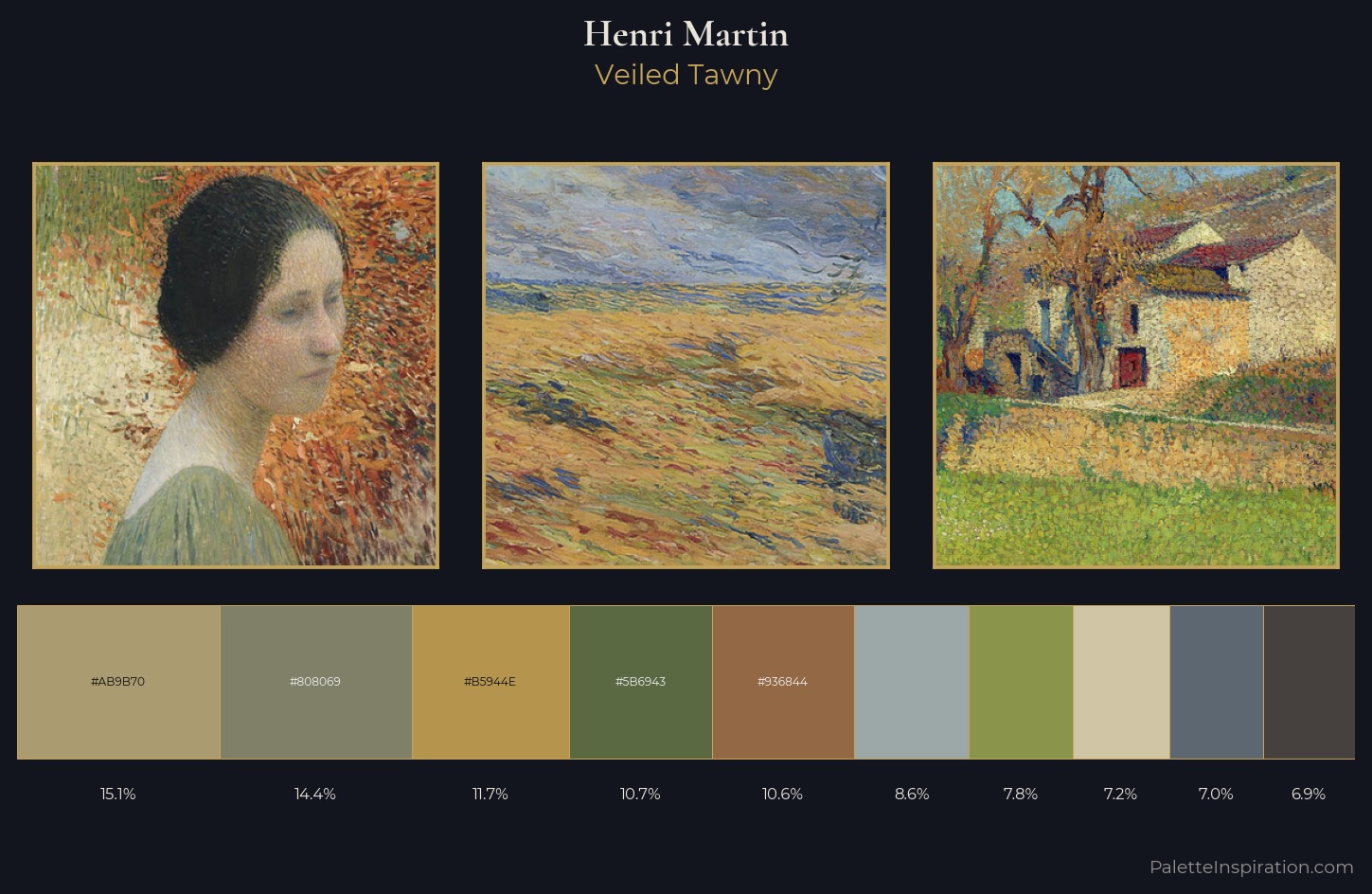 Henri Martin Palette 7 — Veiled Tawny