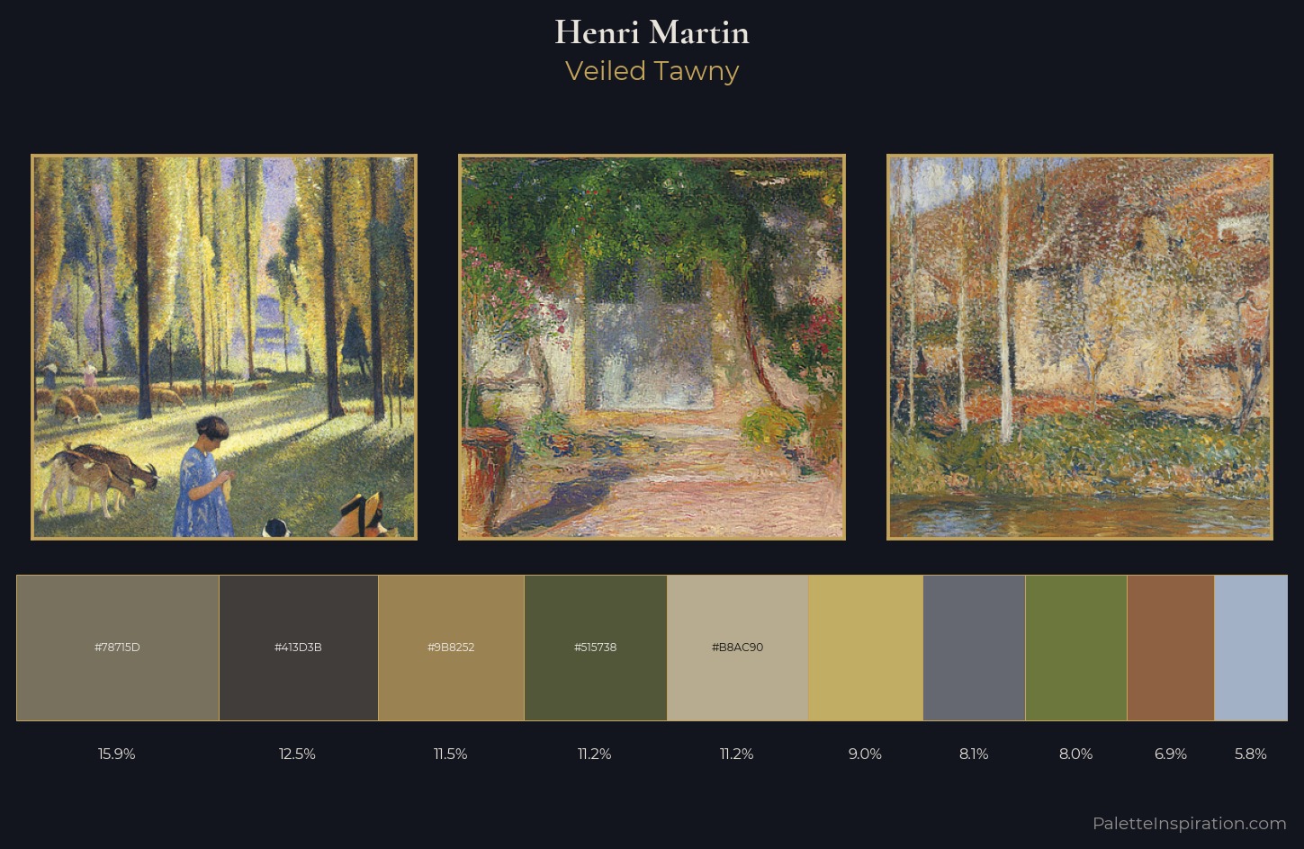 Henri Martin Palette 10 — Veiled Tawny