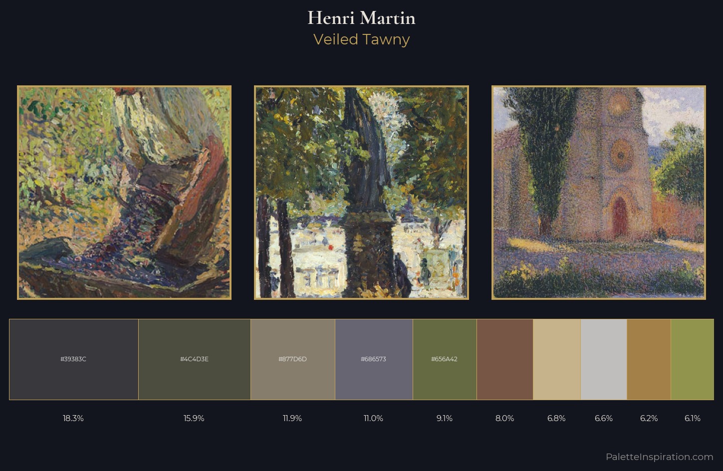 Henri Martin Palette 13 — Veiled Tawny