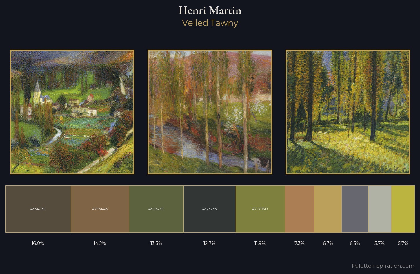 Henri Martin Palette 14 — Veiled Tawny