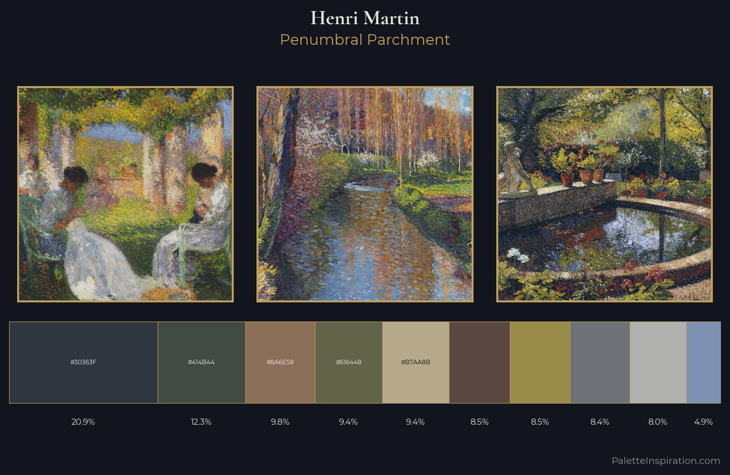 Henri Martin Palette 16 — Penumbral Parchment