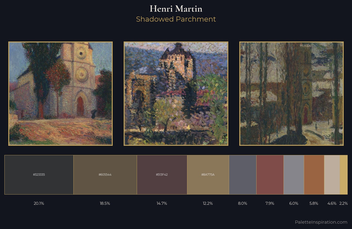 Henri Martin Palette 18 — Shadowed Parchment