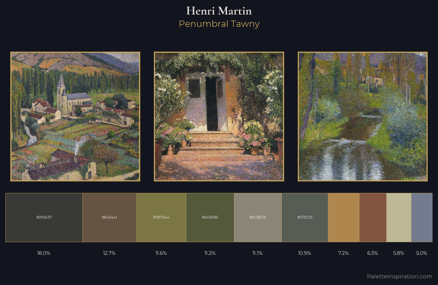 Henri Martin Palette 19 — Penumbral Tawny