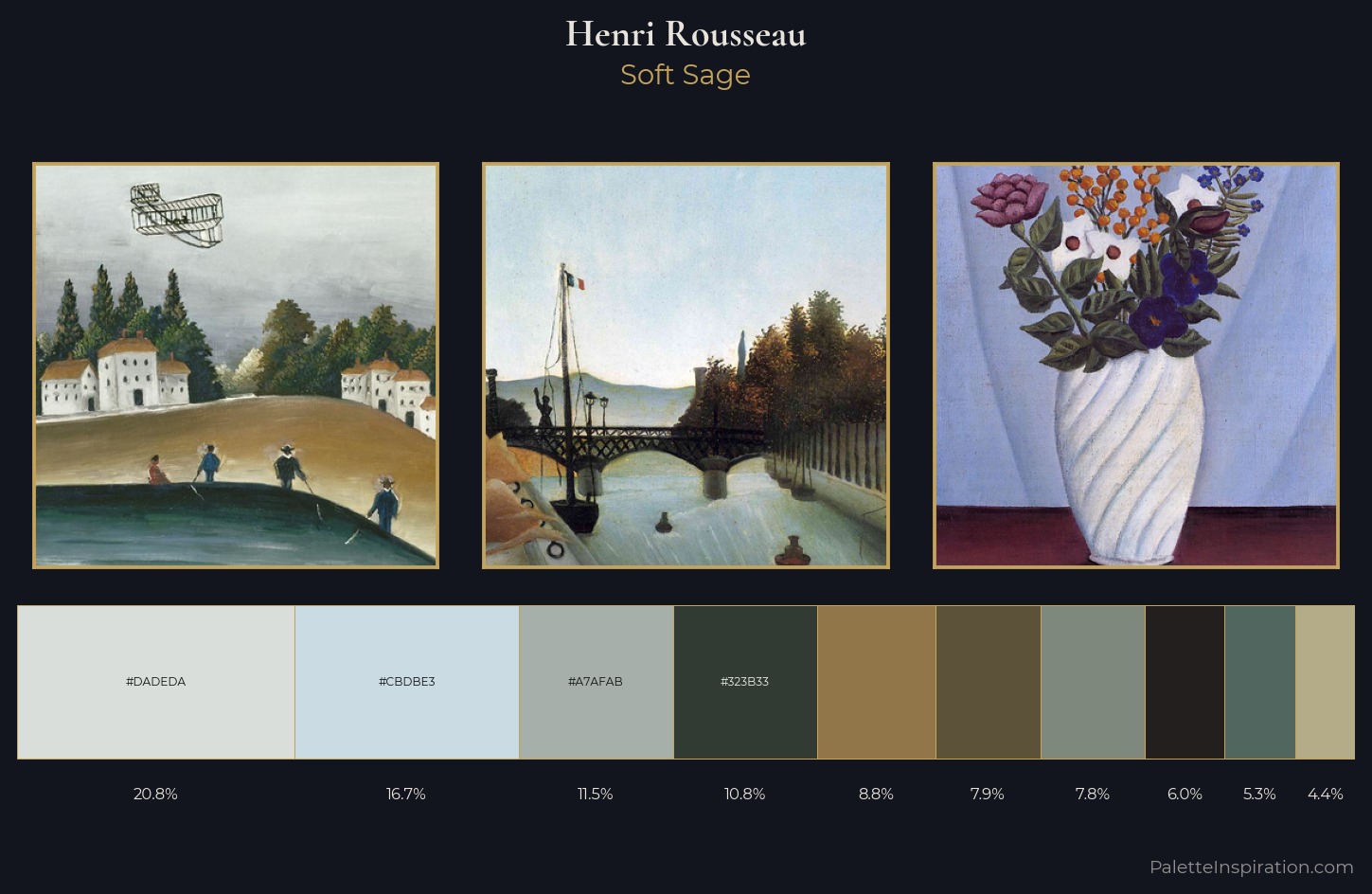 Henri Rousseau Palette 1 — Soft Sage