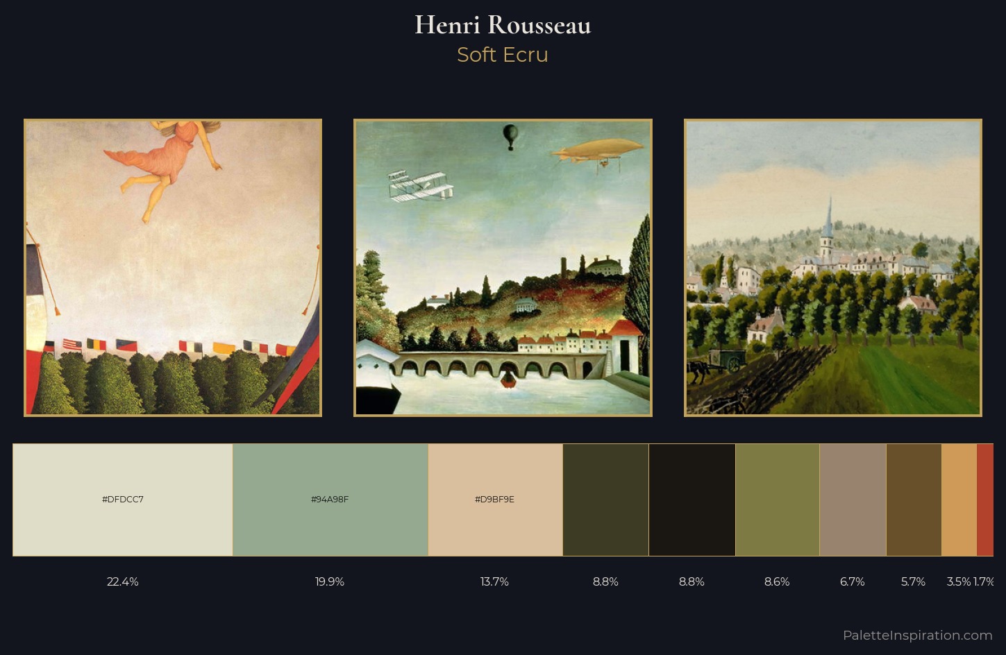 Henri Rousseau Palette 3 — Soft Ecru