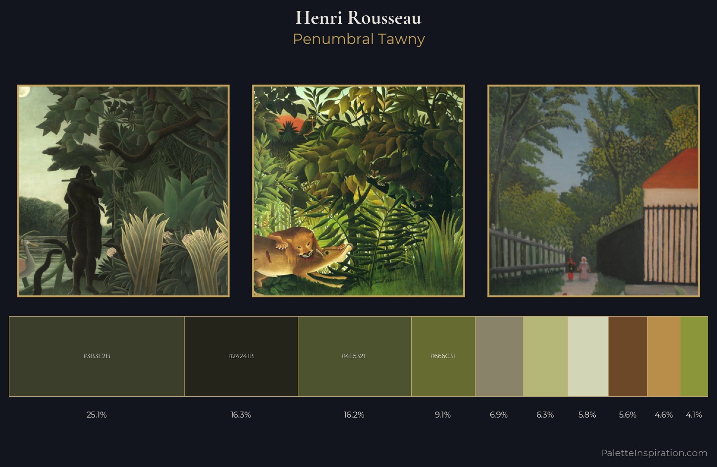 Henri Rousseau Palette 6 — Penumbral Tawny