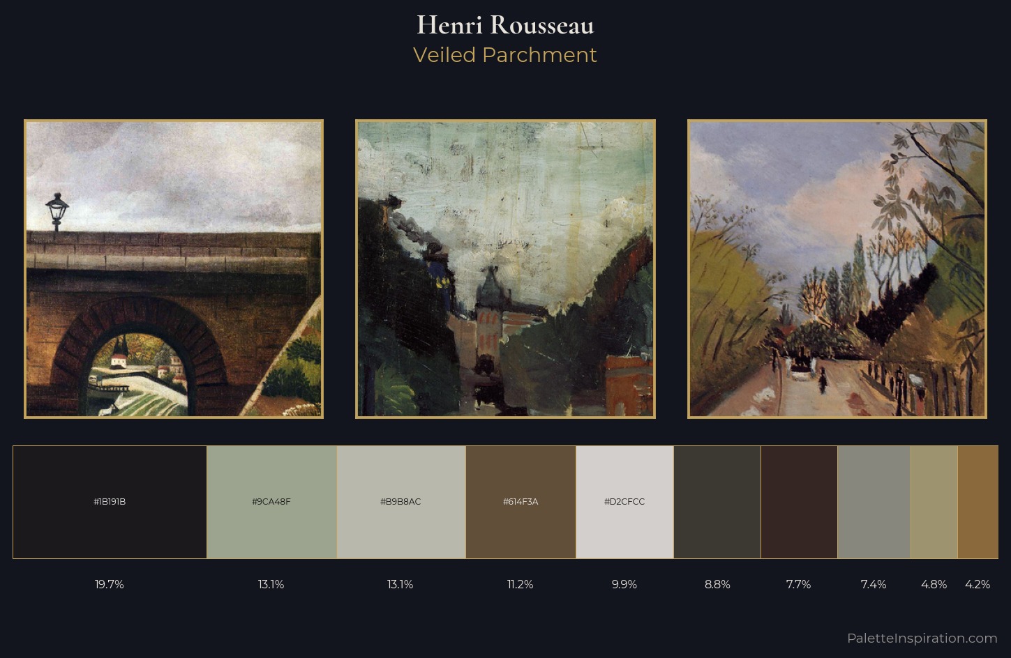 Henri Rousseau Palette 7 — Veiled Parchment