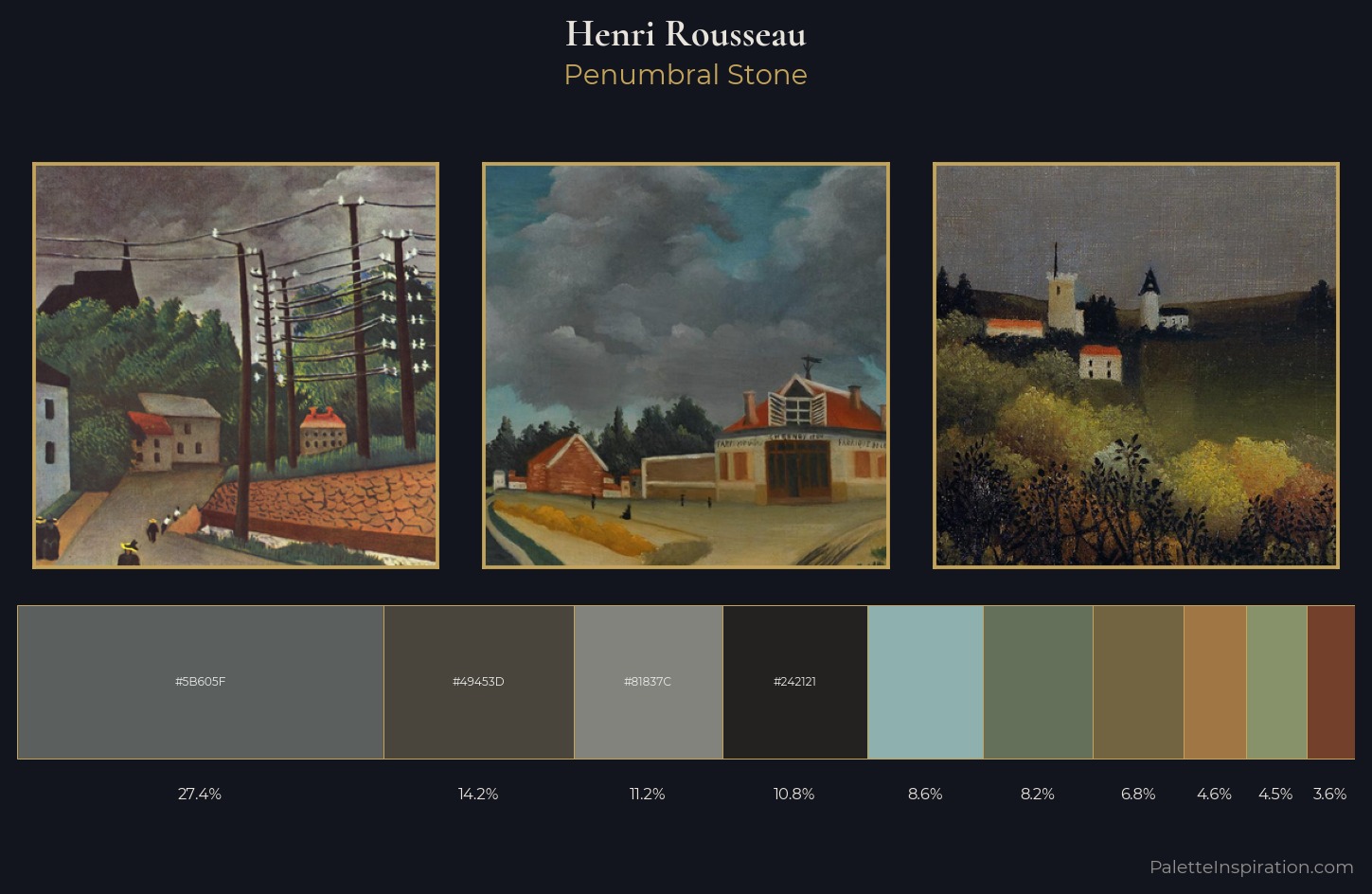 Henri Rousseau Palette 9 — Penumbral Stone