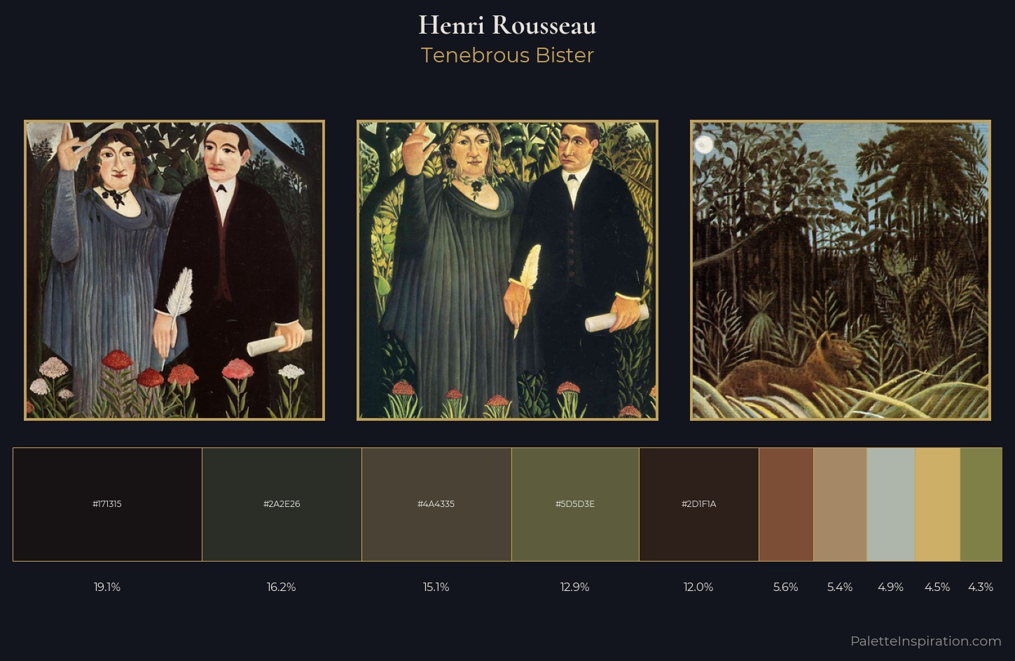 Henri Rousseau Palette 11 — Tenebrous Bister