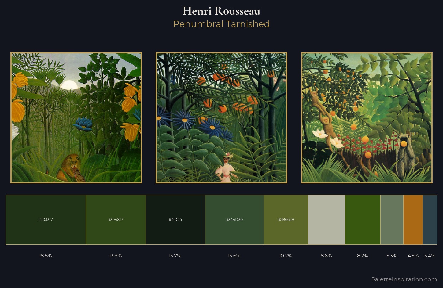 Henri Rousseau Palette 12 — Penumbral Tarnished