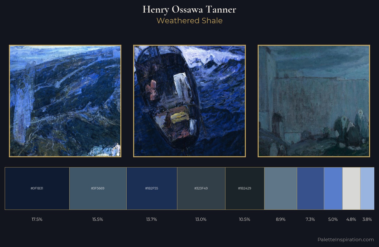 Henry Ossawa Tanner Palette 10 — Weathered Shale