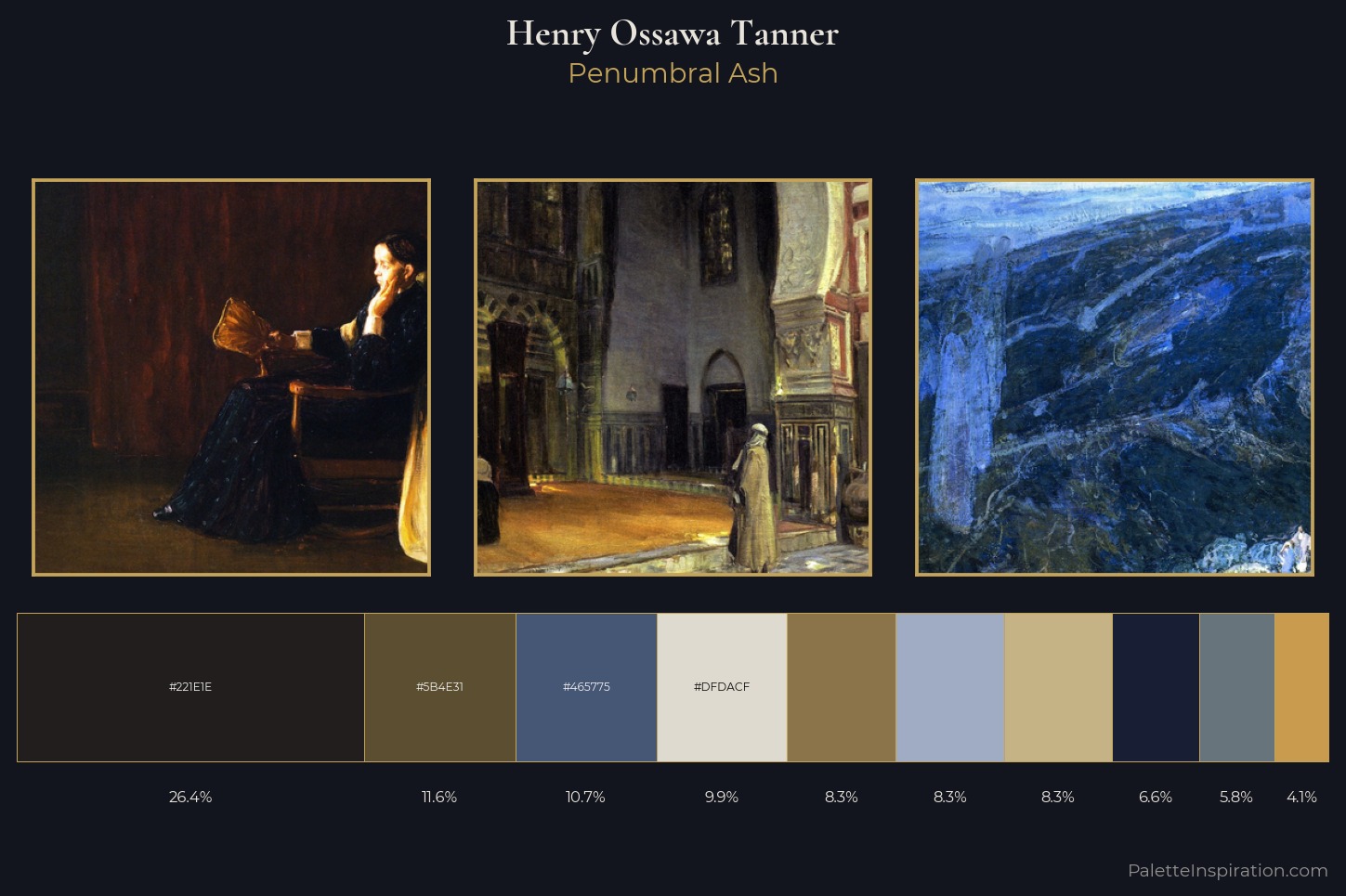 Henry Ossawa Tanner Master Palette — Penumbral Ash