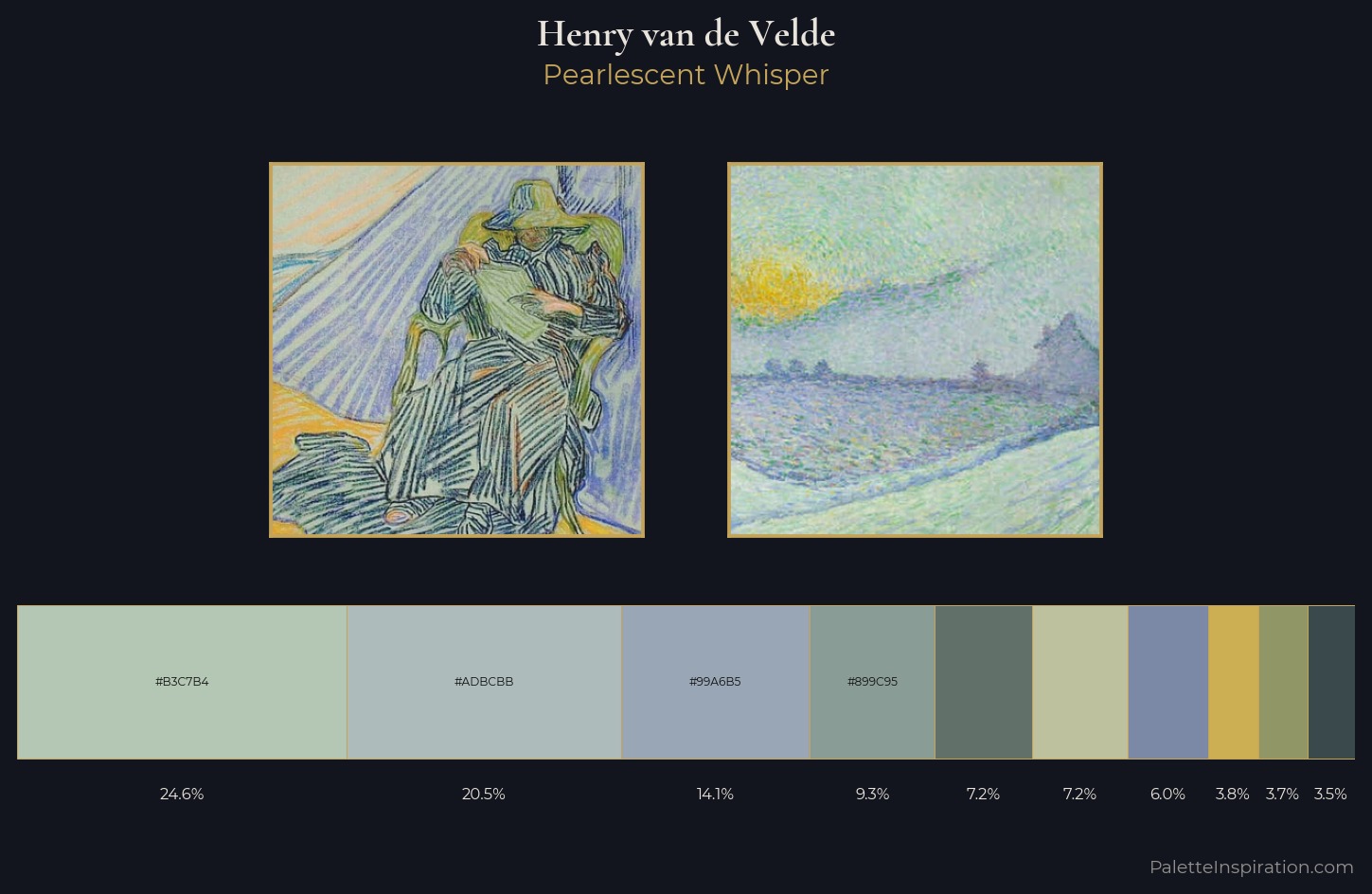 Henry van de Velde Palette 1 — Pearlescent Whisper