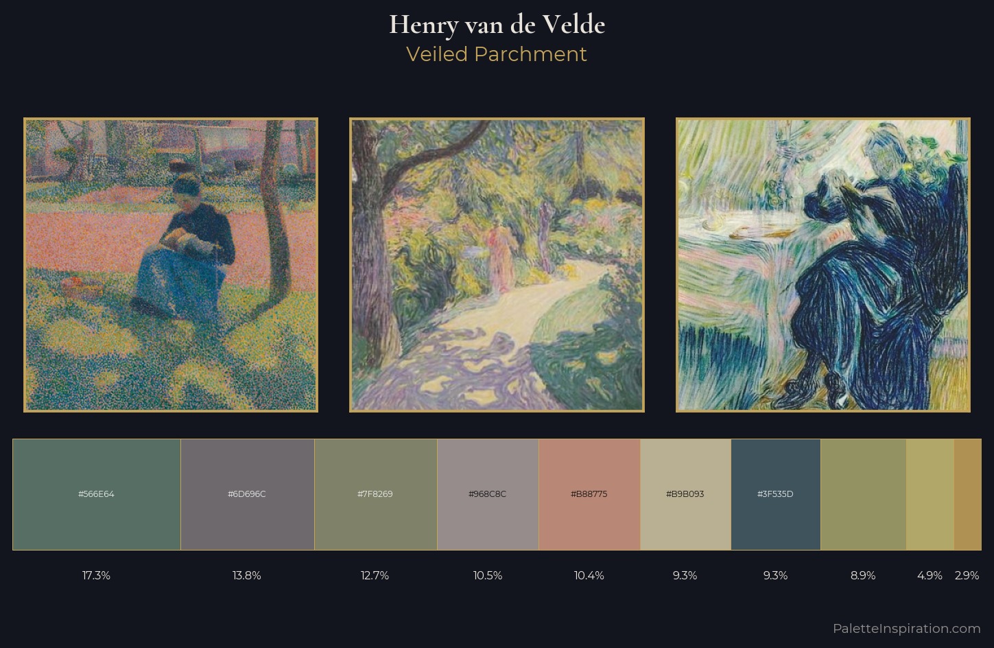 Henry van de Velde Palette 2 — Veiled Parchment