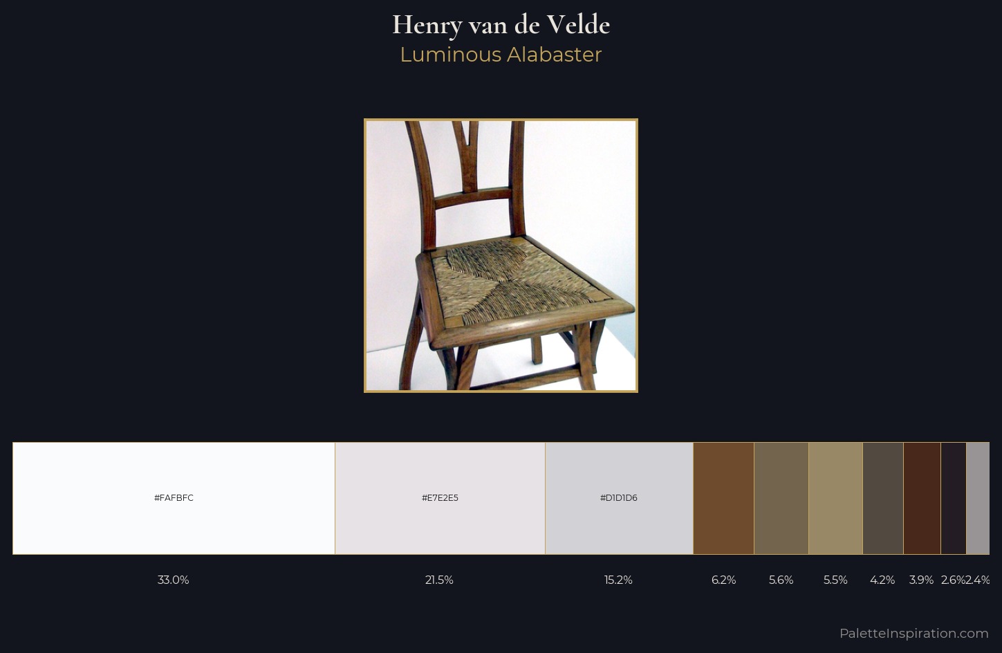 Henry van de Velde Palette 3 — Luminous Alabaster