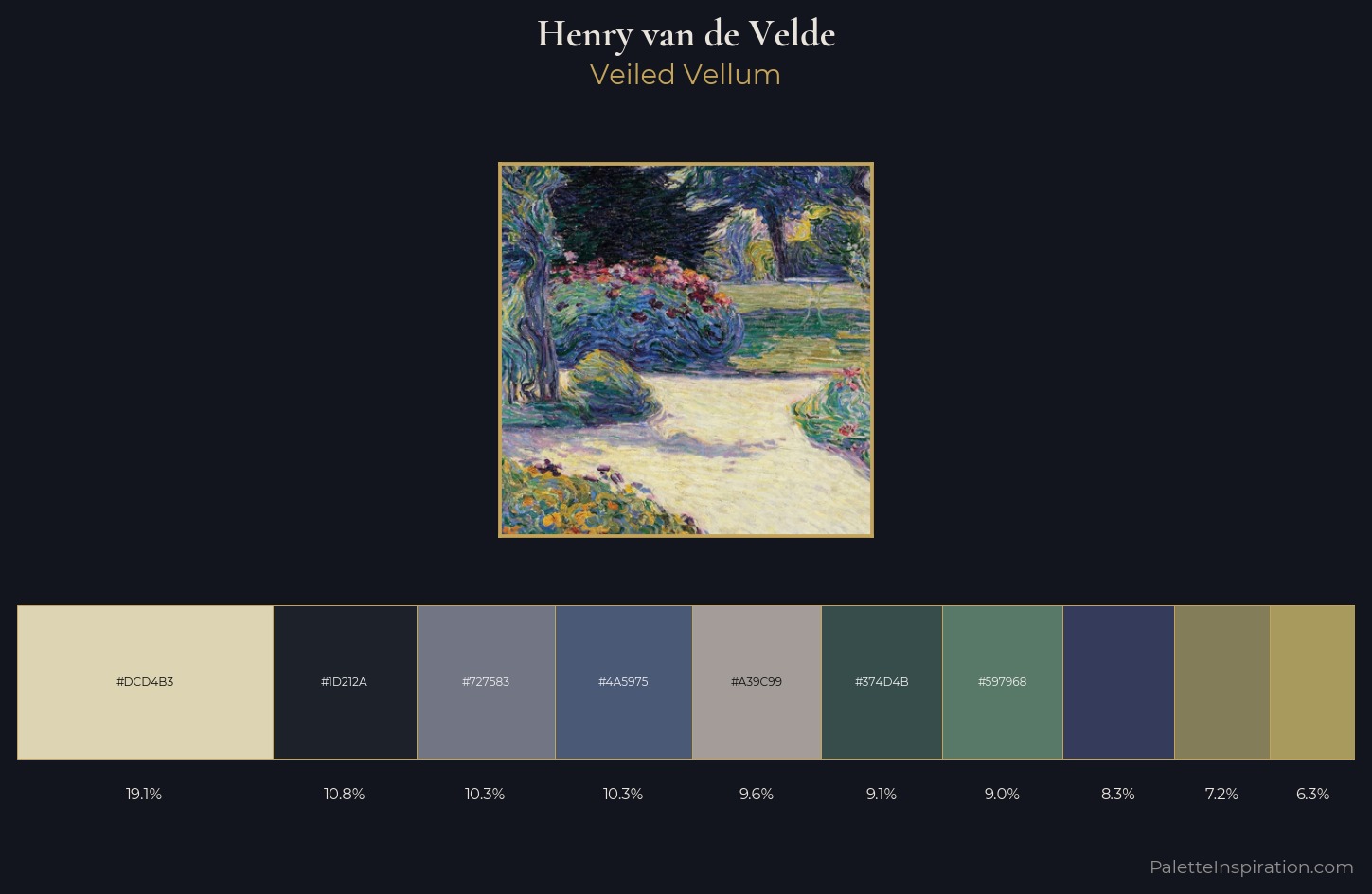 Henry van de Velde Palette 4 — Veiled Vellum