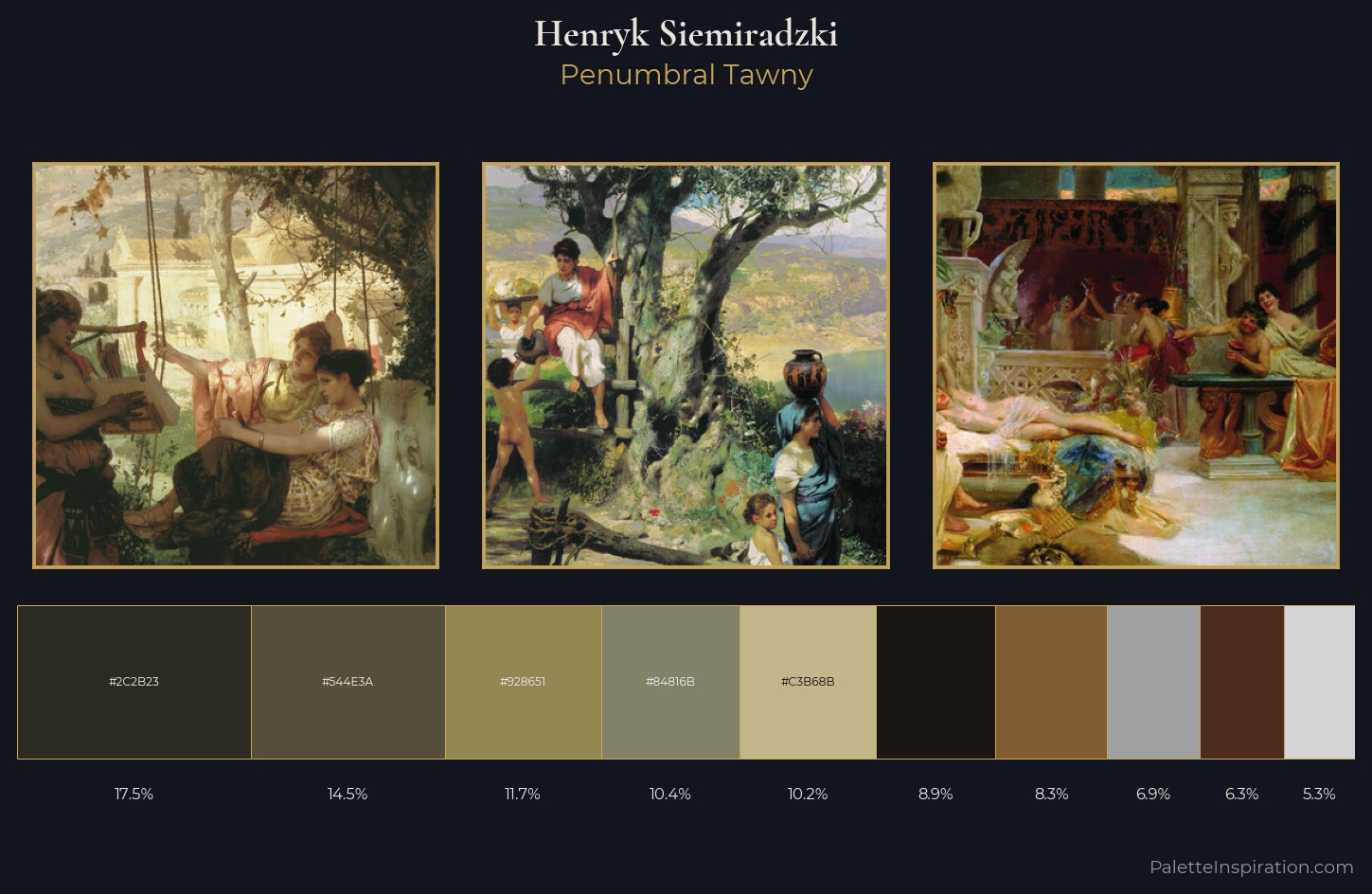 Henryk Siemiradzki Palette 8 — Penumbral Tawny