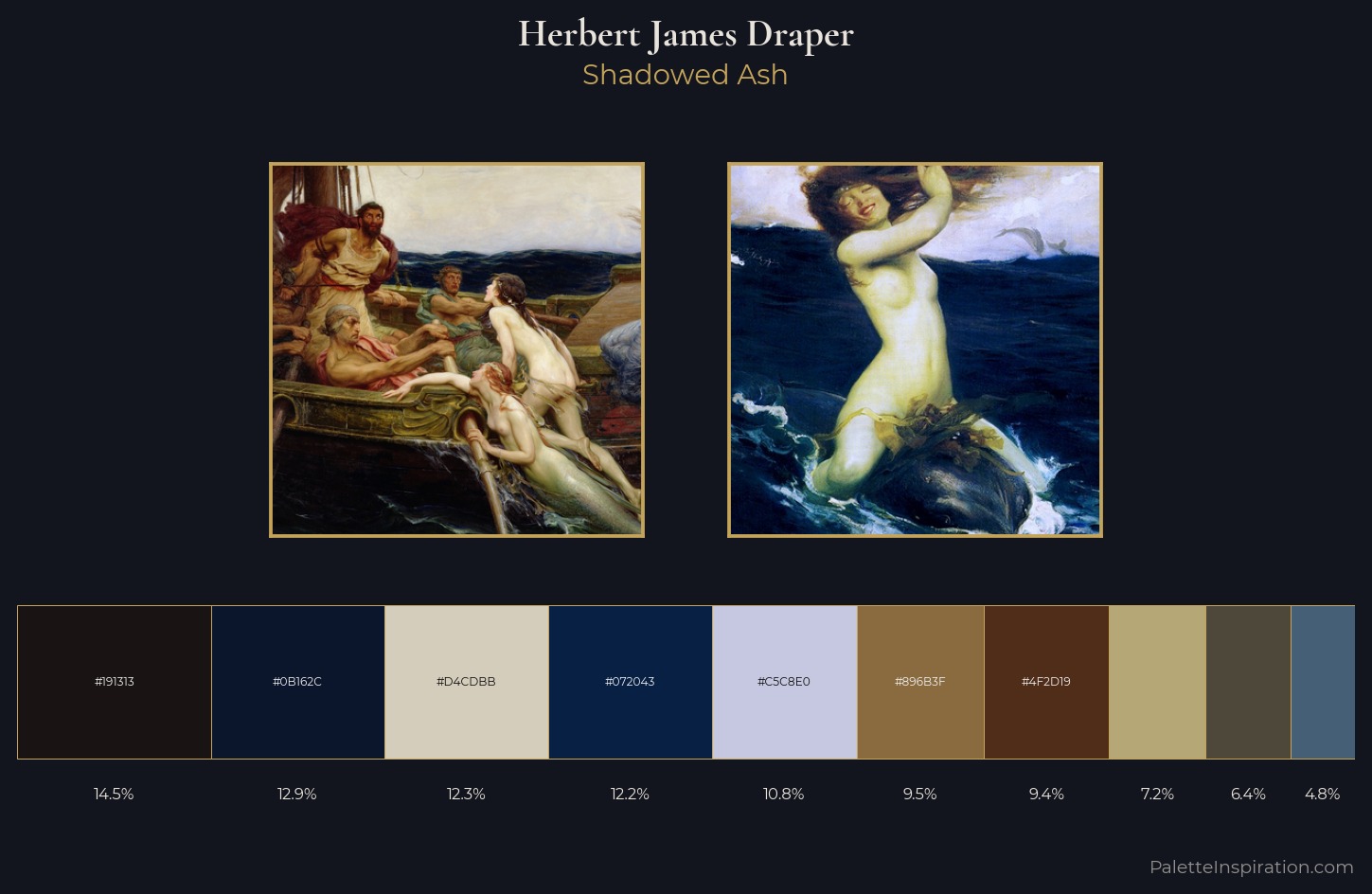 Herbert James Draper Palette 8 — Shadowed Ash