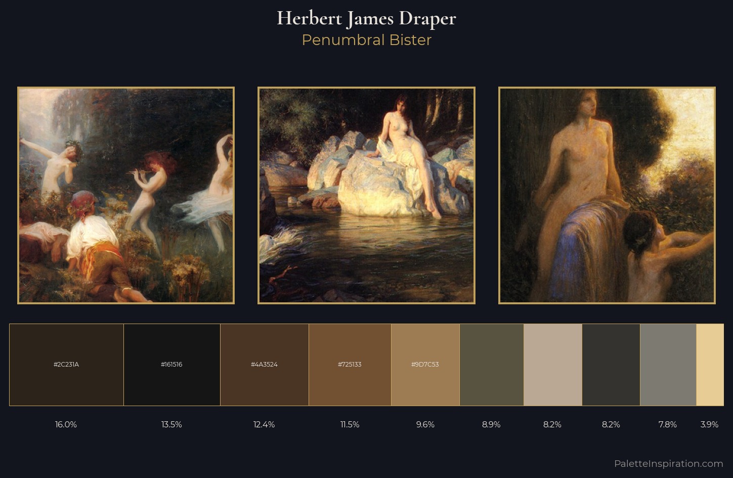 Herbert James Draper Palette 9 — Penumbral Bister