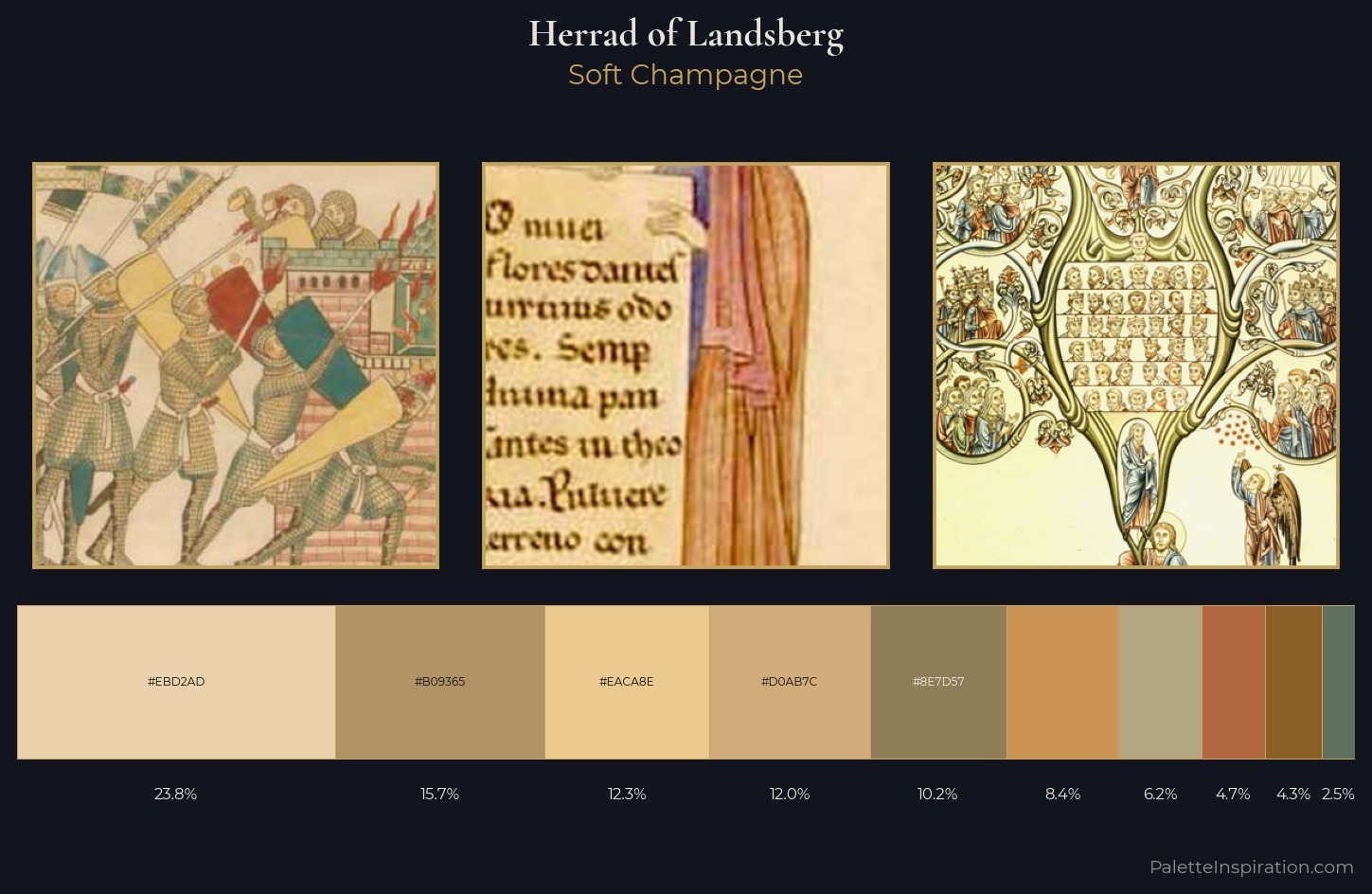 Herrad of Landsberg Palette 3 — Soft Champagne
