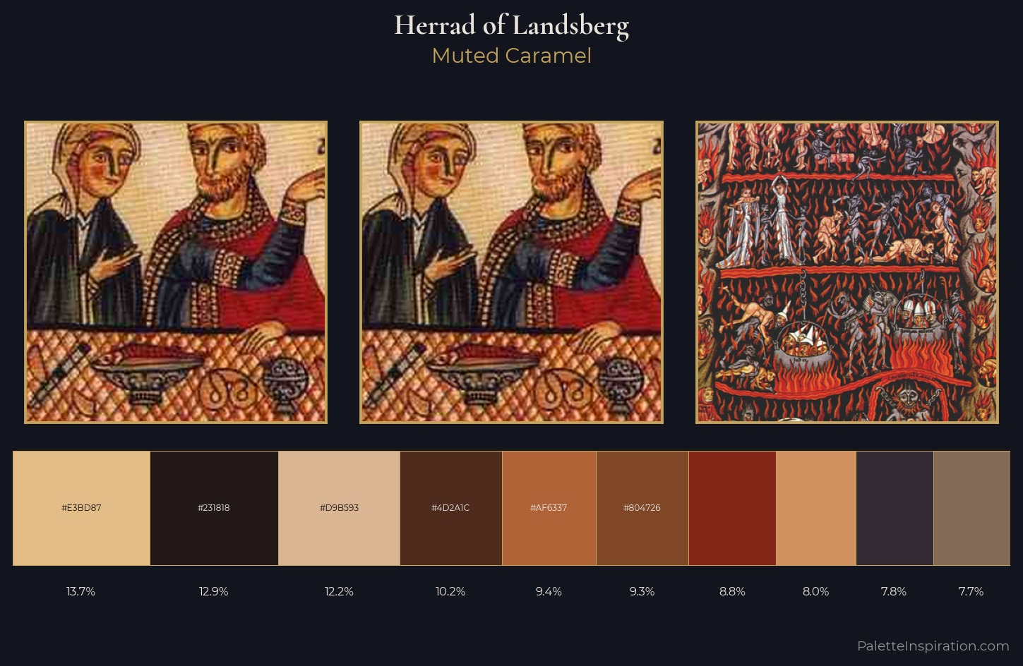 Herrad of Landsberg Palette 7 — Muted Caramel