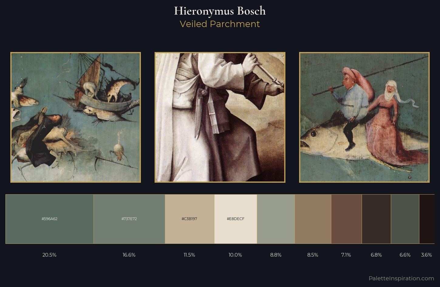 Hieronymus Bosch Palette 8 — Veiled Parchment
