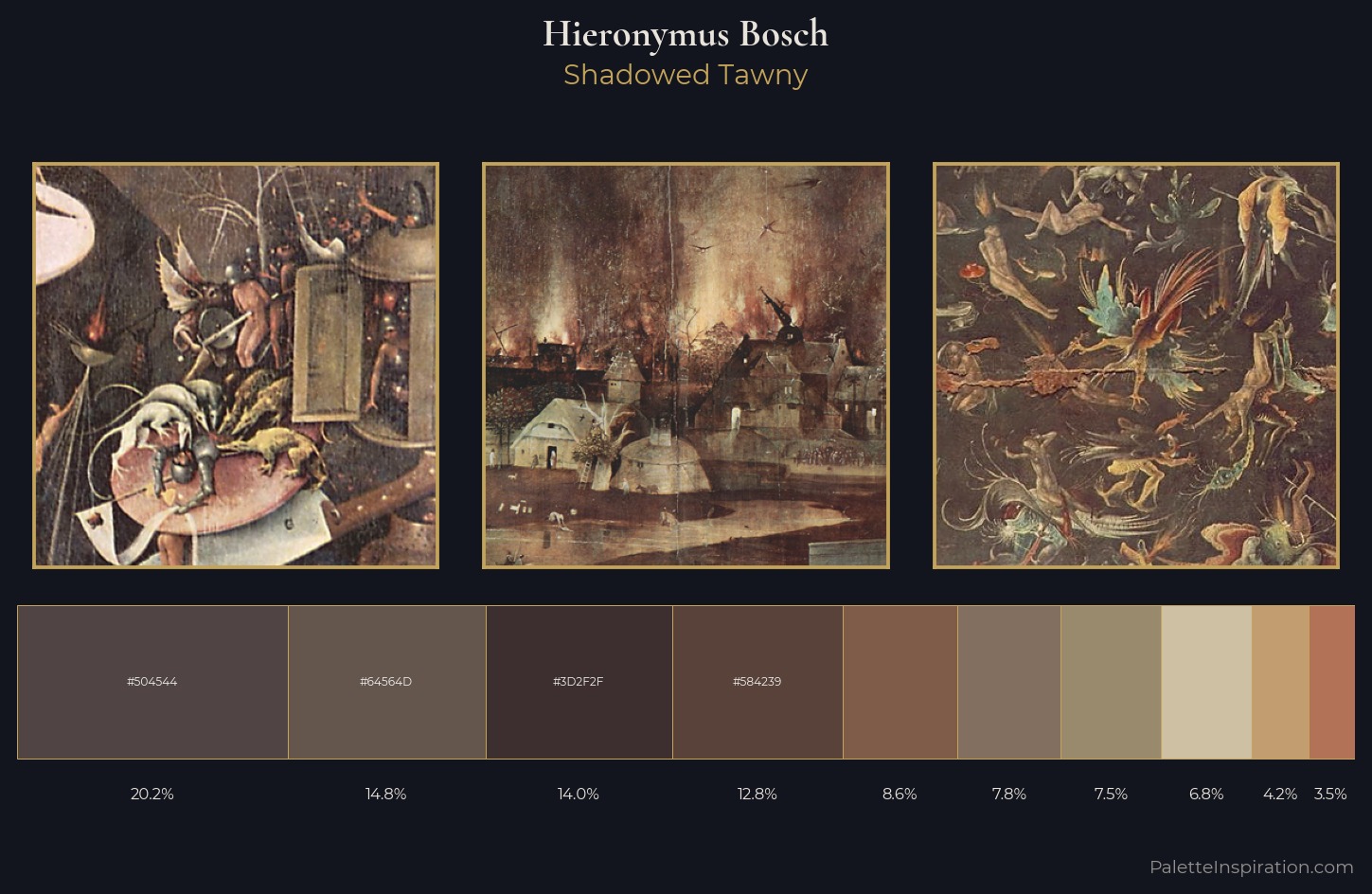 Hieronymus Bosch Palette 9 — Shadowed Tawny