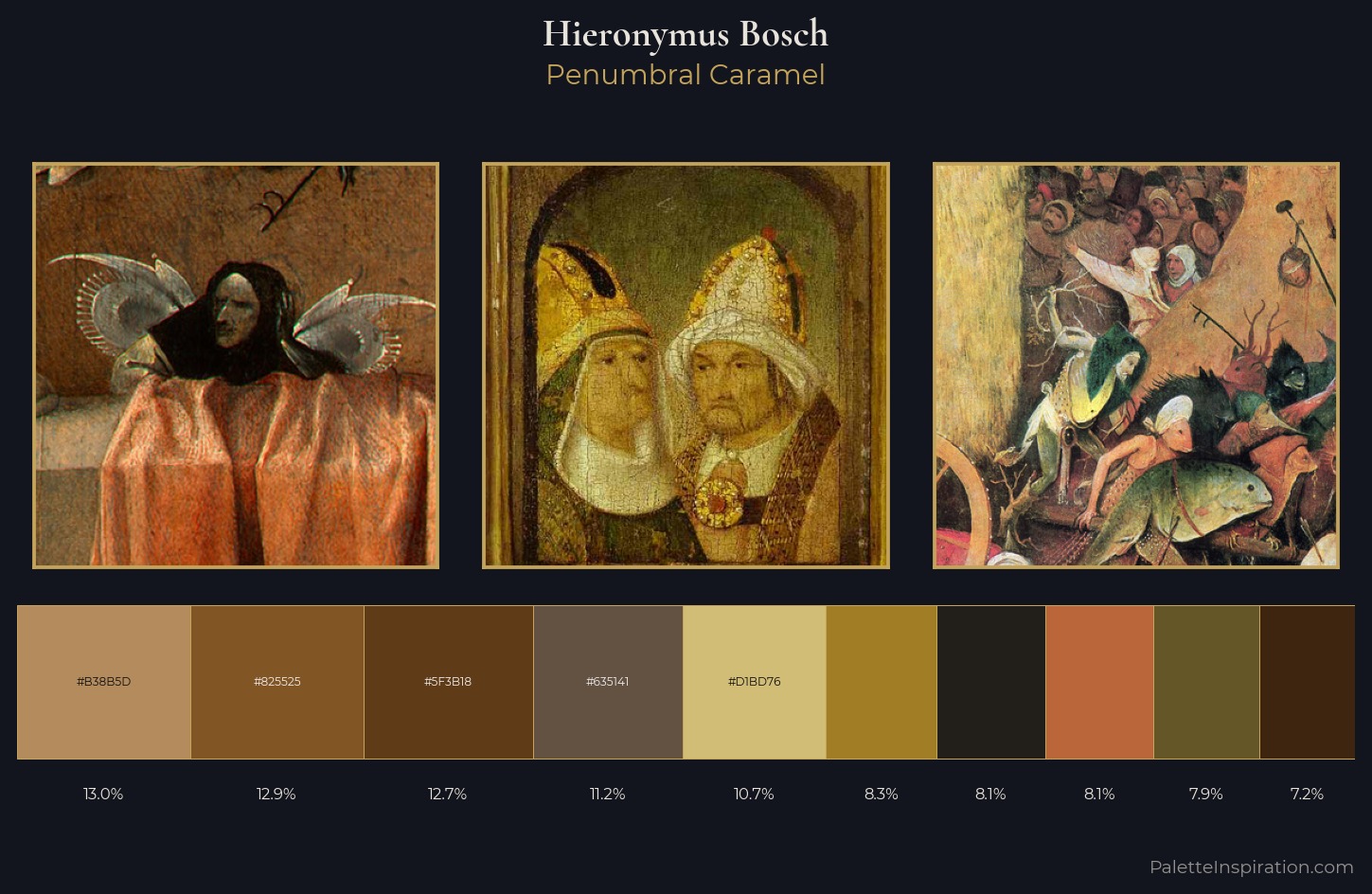 Hieronymus Bosch Palette 13 — Penumbral Caramel