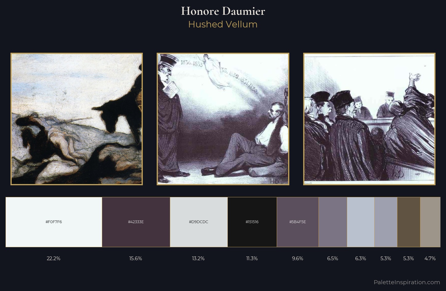 Honore Daumier Palette 4 — Hushed Vellum