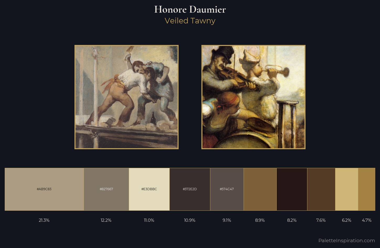 Honore Daumier Palette 7 — Veiled Tawny
