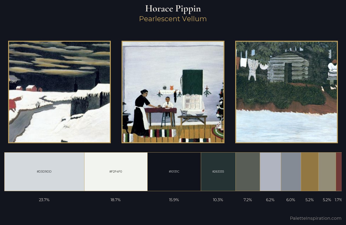 Horace Pippin Palette 3 — Pearlescent Vellum