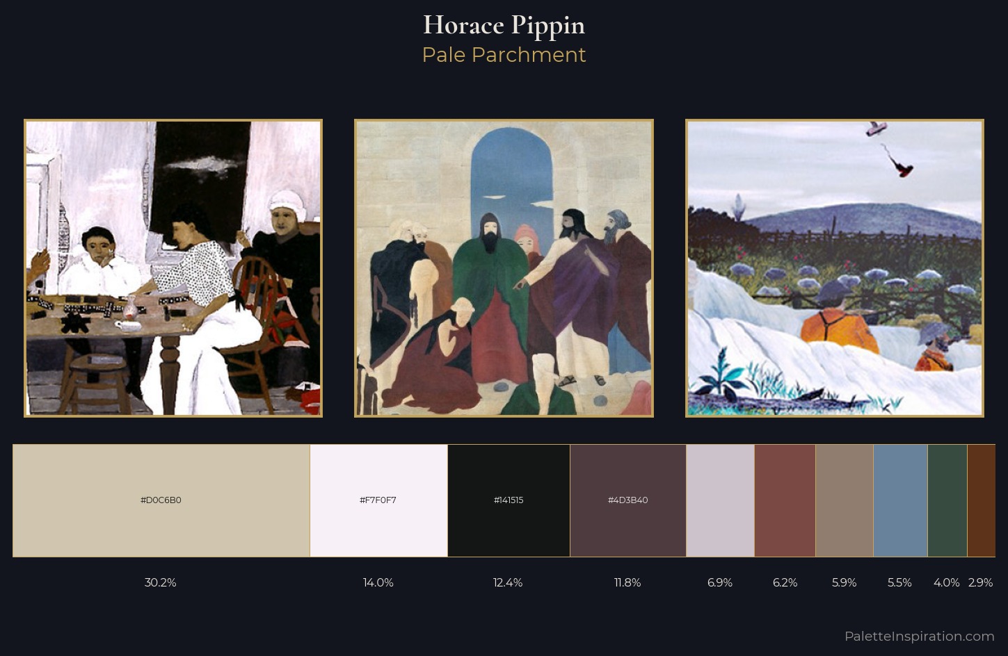 Horace Pippin Palette 4 — Pale Parchment