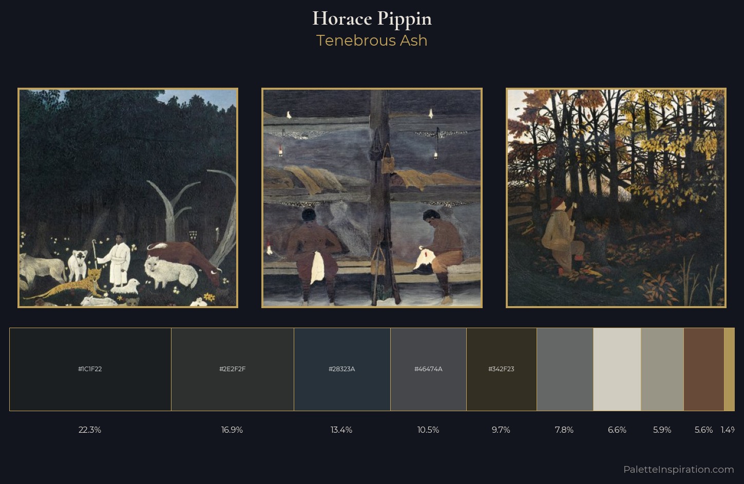 Horace Pippin Palette 9 — Tenebrous Ash