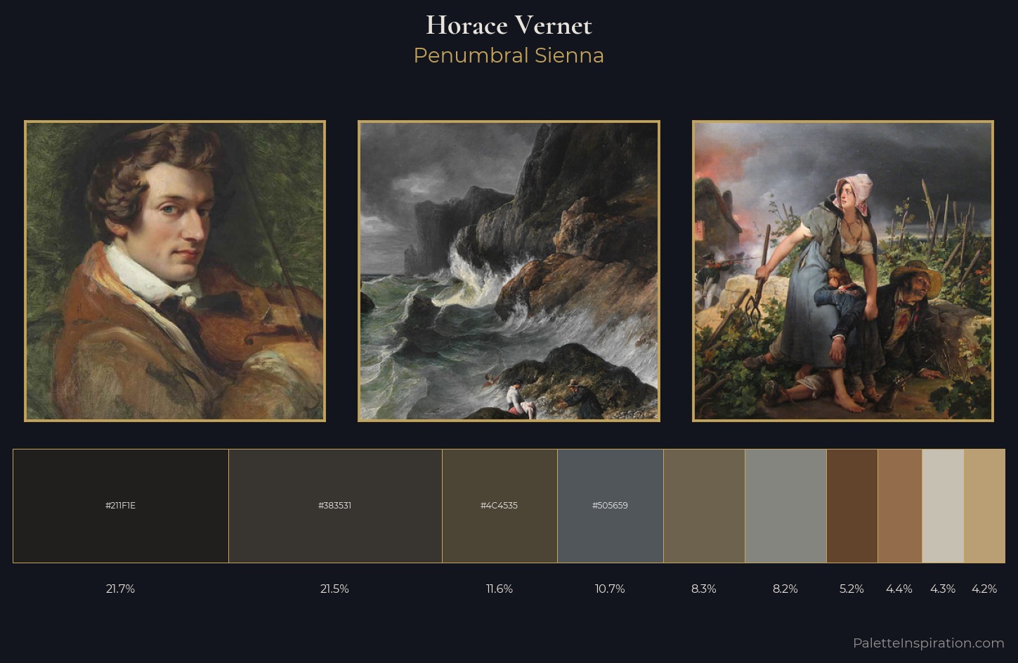 Horace Vernet Palette 7 — Penumbral Sienna