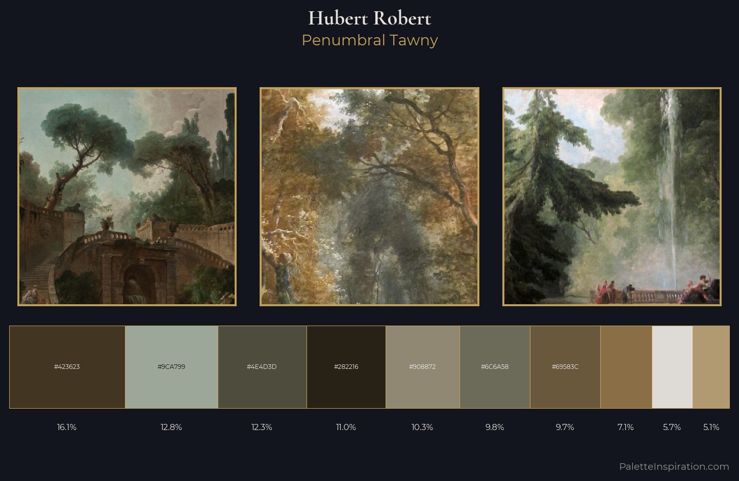 Hubert Robert Palette 4 — Penumbral Tawny