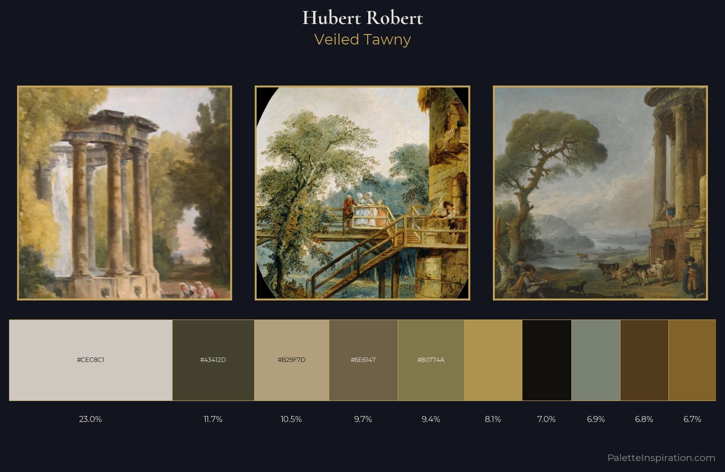 Hubert Robert Palette 6 — Veiled Tawny