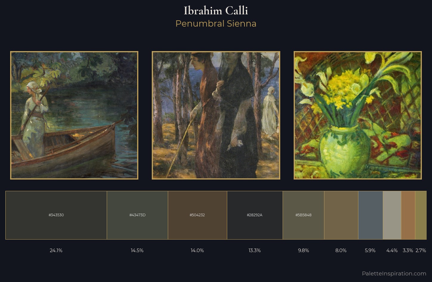 Ibrahim Calli Palette 4 — Penumbral Sienna