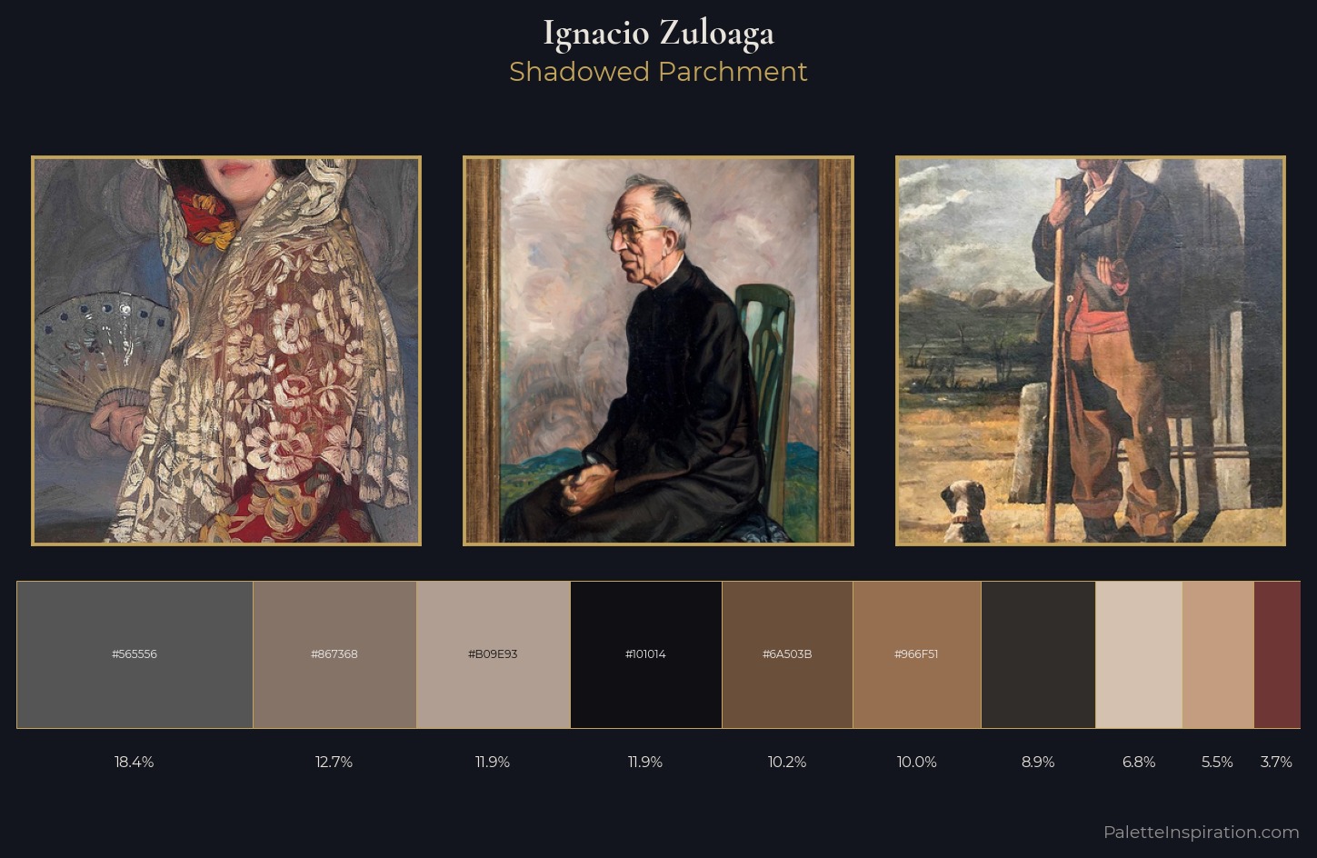 Ignacio Zuloaga Palette 2 — Shadowed Parchment