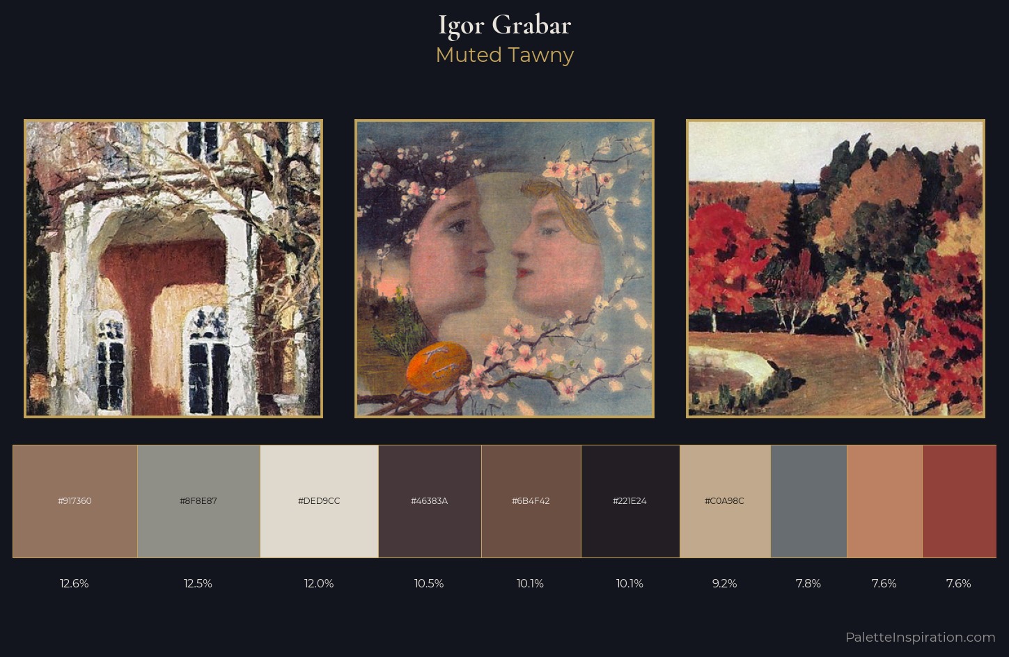 Igor Grabar Palette 10 — Muted Tawny