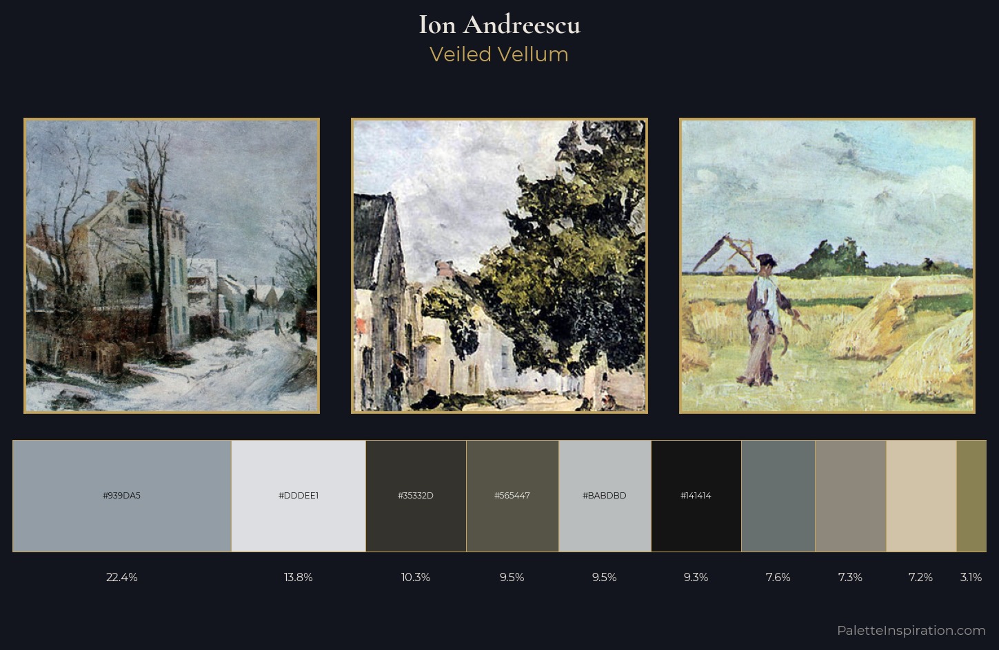 Ion Andreescu Palette 1 — Veiled Vellum